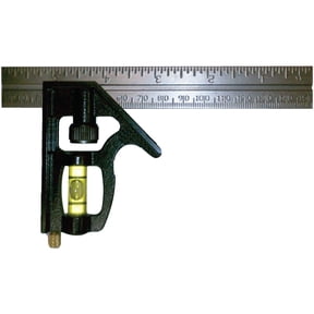 Johnson Level & Tool 406EM Professional Inch/Metric Combination Square, 6", Silver, 1 Square