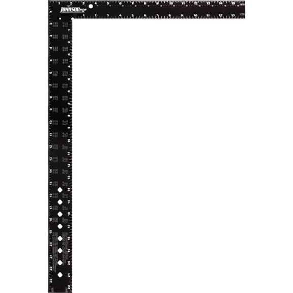 Johnson Level & Tool CS7 Aluminum Arc Angle Framing Square, 16" x 24", Black, 1 Square
