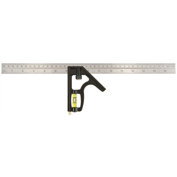 Johnson Level & Tool Combination Square,16 In,Zinc 420EM