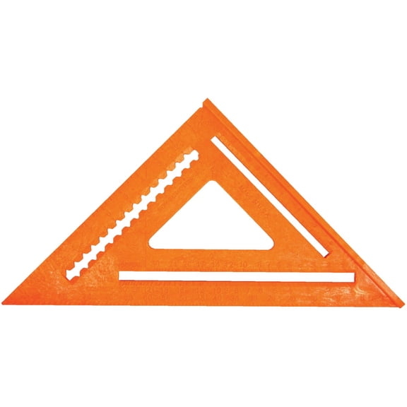 Johnson Level & Tool RAS-170B-ORA Structo-Cast Rafter Square, 12", Orange, 1 Square