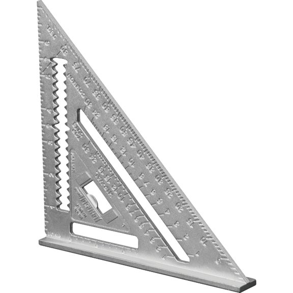 Johnson Level & Tool RAS-1B Johnny Square Professional Aluminum Rafter, 7", Silver, 1 Square