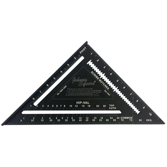 Johnson Level & Tool Rafter Square,Aluminum,12 in. 1904-1200