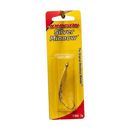 Johnson Silver Minnow Fishing Lure, Gold, 2 in