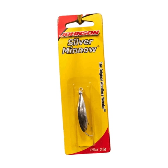 Johnson Silver Minnow Fishing Lure, Silver, 1.75 in
