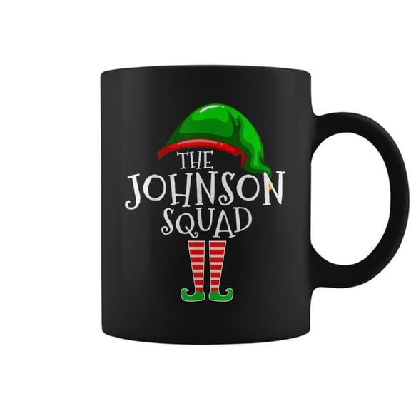 Johnson Squad Elf Group Matching Family Name Christmas Gift Coffee Mugs