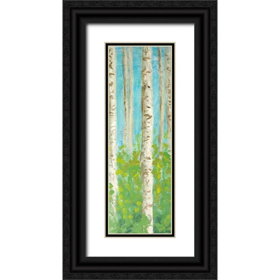 Johnson, Walt 11x24 Black Ornate Wood Framed with Double Matting Museum Art Print Titled - Vibrant Birchwood II