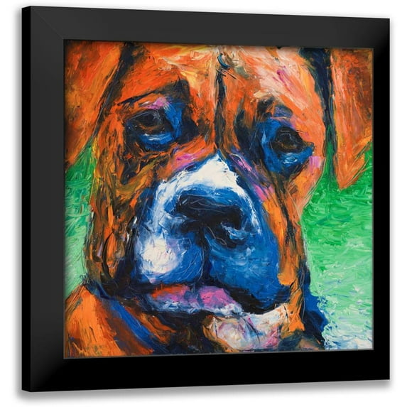 Johnson, Walt 15x15 Black Modern Framed Museum Art Print Titled - Puppy Dog Eyes II