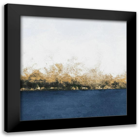 Johnson, Walt 20x20 Black Modern Framed Museum Art Print Titled - Gold Forest Abstract