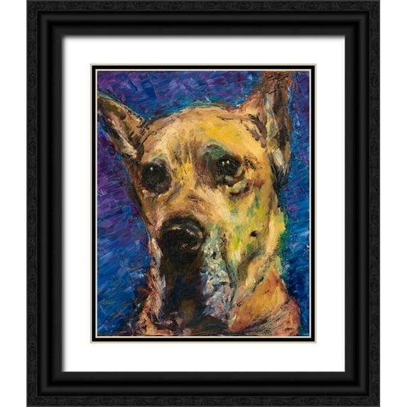 Johnson, Walt 26x32 Black Ornate Wood Framed with Double Matting Museum Art Print Titled - Happy Companion II
