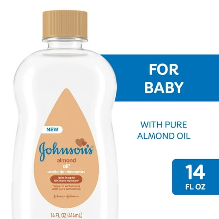 Johnson's Almond Oil Moisturizing Body & Massage Oil, 14 fl. oz