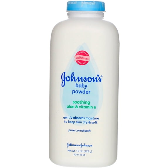 JOHNSON'S Aloe & Vitamin E Baby Powder 15 oz (Pack of 6)