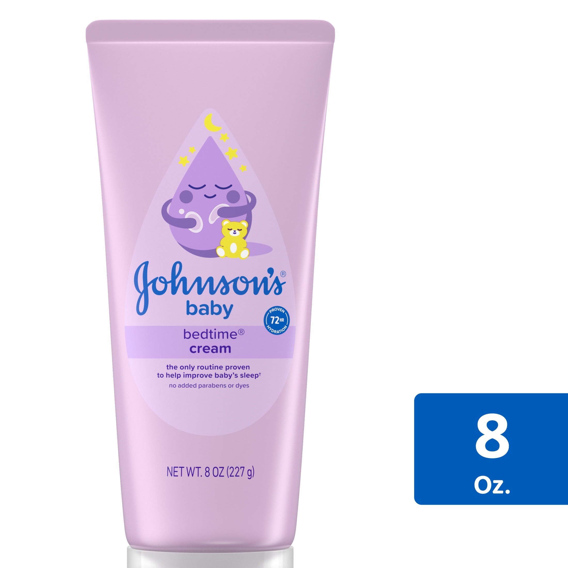 Johnson's Baby Bedtime Cream, No Added Parabens, 8 oz