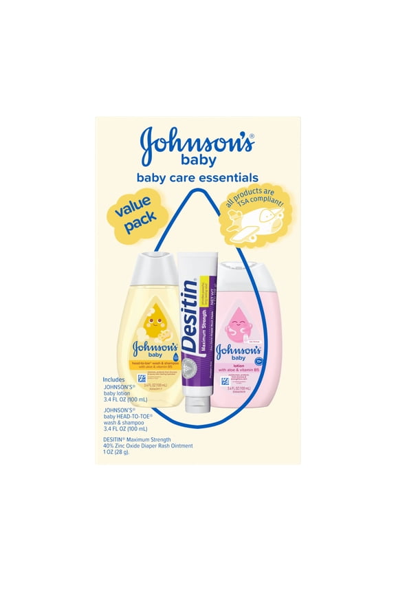 Baby Care Essentials Gift Set, Travel-Size, 3 Items