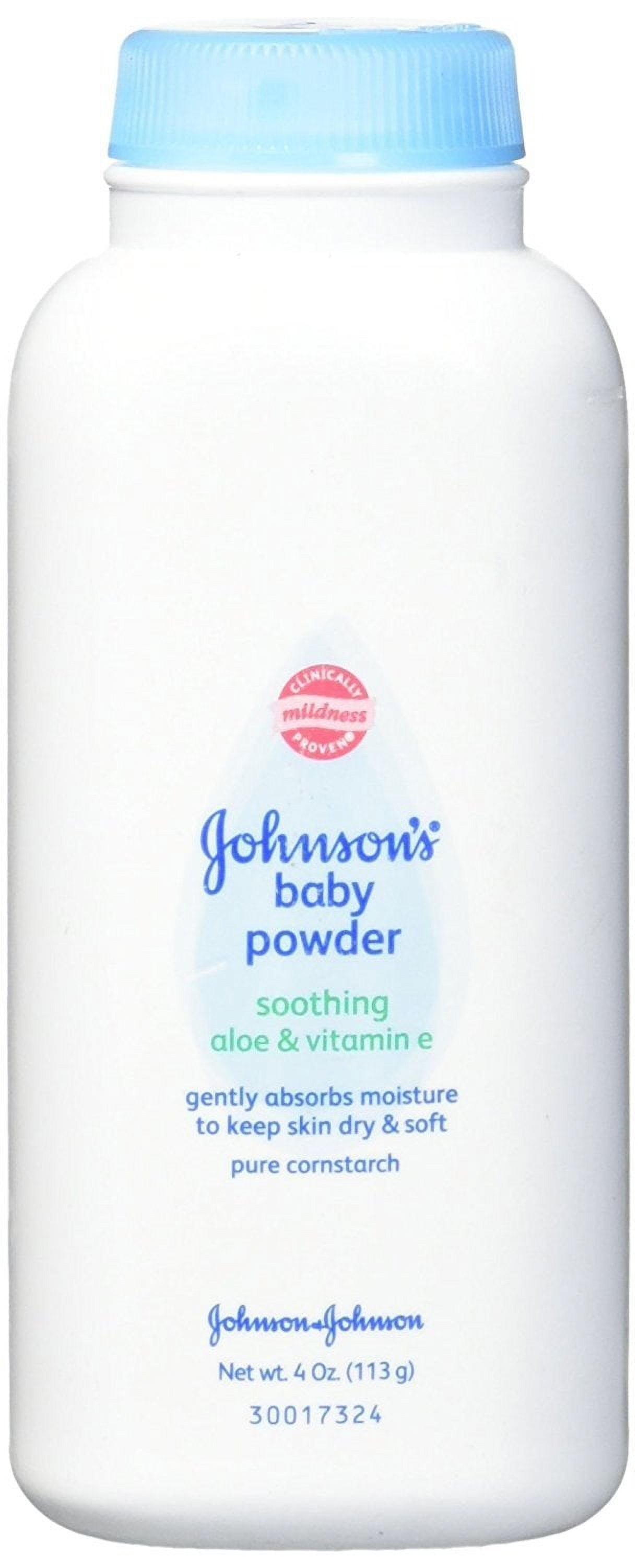 Johnson's Powder Johnson's Baby Cornstarch Powder Soft Skin Soothing Aloe & Vitamin E ...