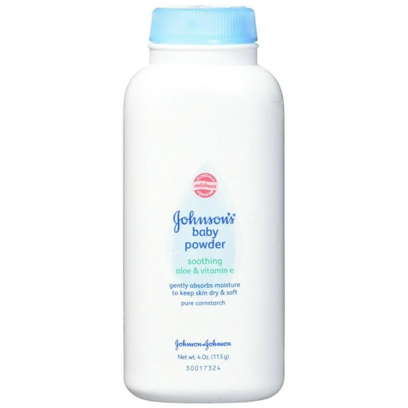 Johnson's Baby Cornstarch Powder Soft Skin Soothing Aloe & Vitamin E, 4oz