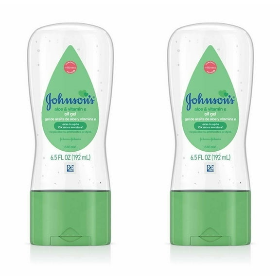 Johnson's Baby Gel Oil with Aloe & Vitamin E, 6.5 Ounces