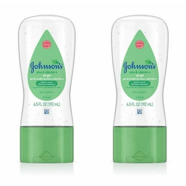 Johnson's Baby Oil Gel With Aloe Vera & Vitamin E, 6.5 Fl. Oz, 2-Pack