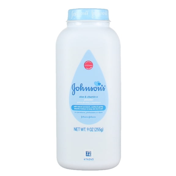 Johnson's Baby Powder, Soothing Aloe & Vitamin E, 9 oz (5 pack) (Bundle)