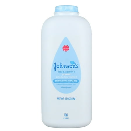 Johnson's Baby Powder, Soothing Aloe & Vitamin E, 22 oz (6 pack) (Bundle)
