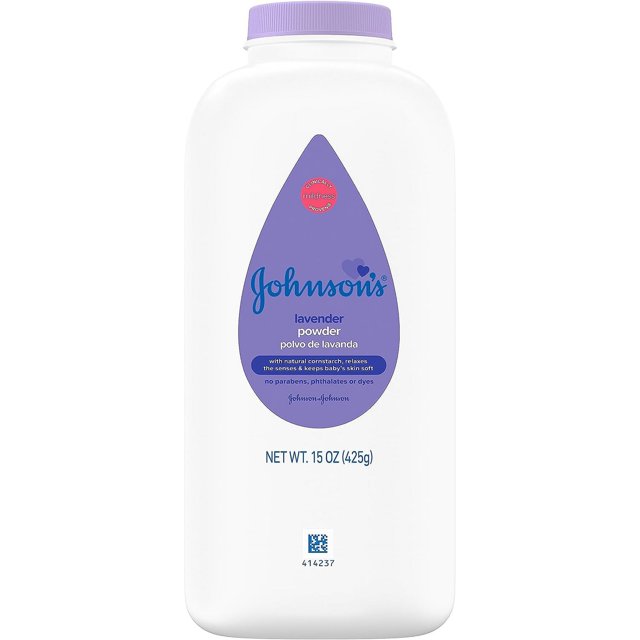 Johnson's Baby Powder with Naturally Derived Cornstarch Lavender Scent
