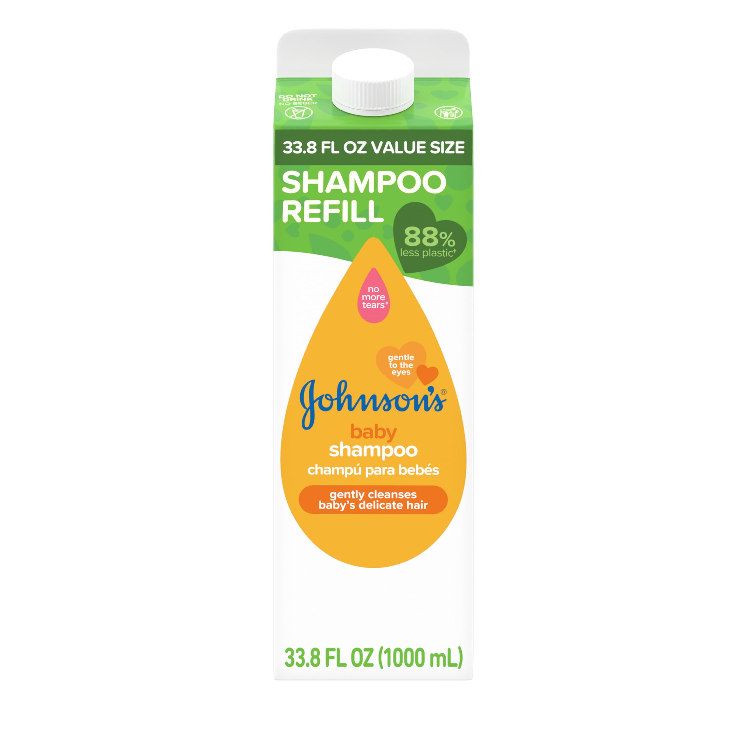 Johnson's Baby Shampoo, Hypoallergenic, TearFree Shampoo for Baby's