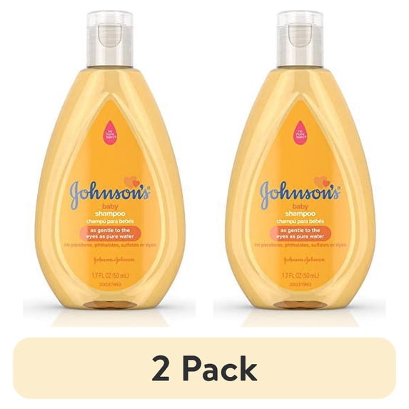 (2 pack) Johnson's Baby Shampoo with Gentle Tear Free Formula, Travel Size, 1.7 Fl Oz