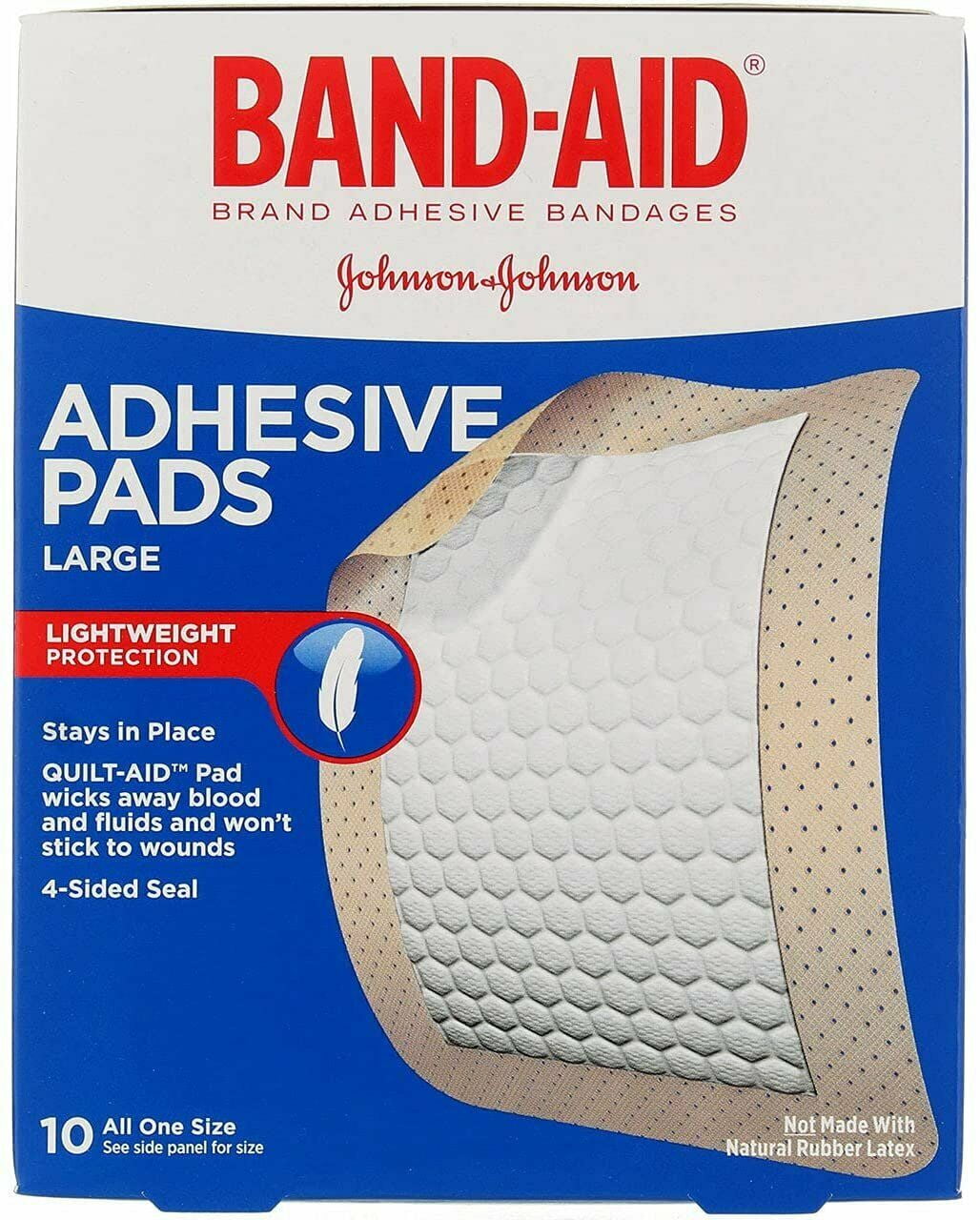 Johnson's BandAid Adhesive Pads Comfort Flex Protection L, 2 7/8"X 4