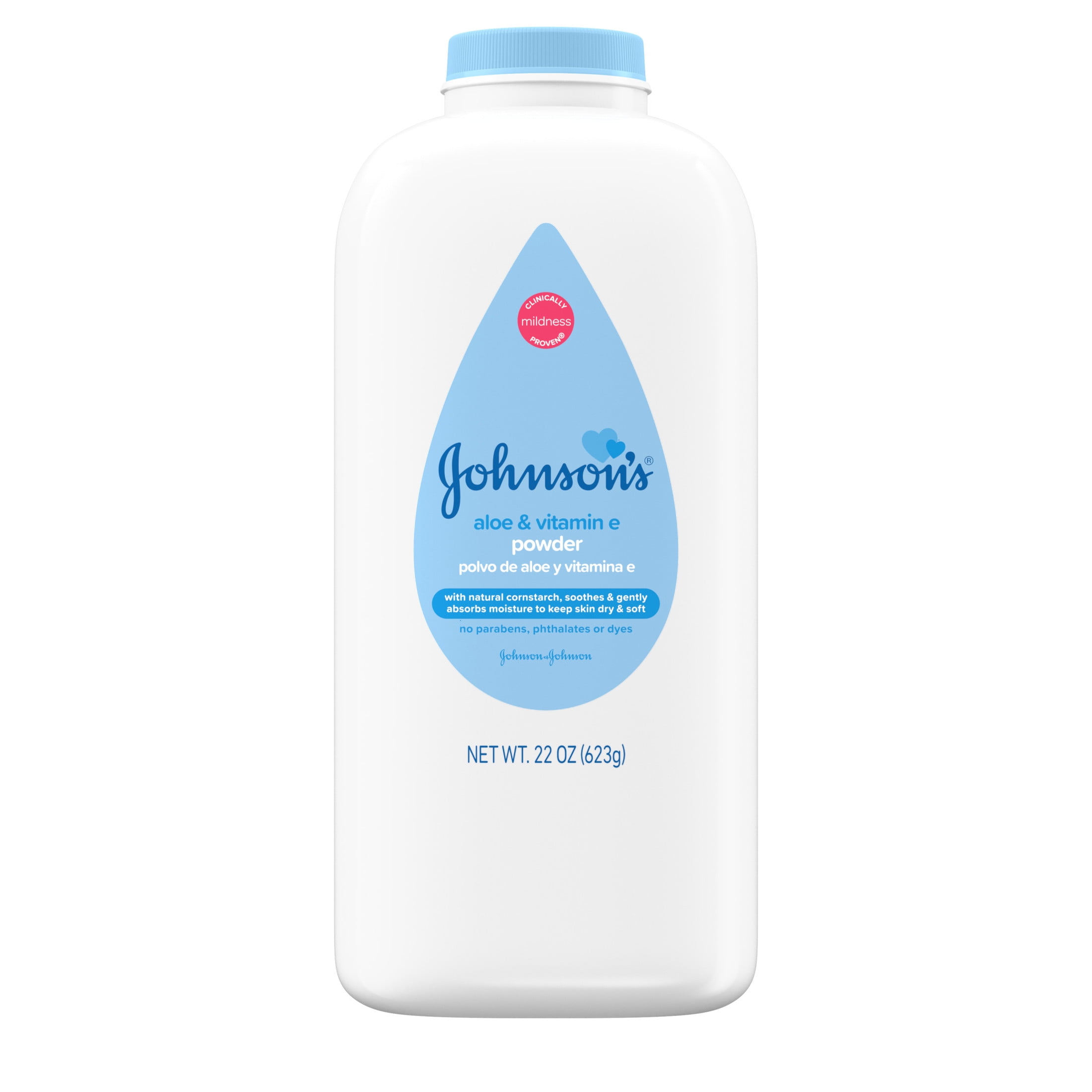 Johnson's Powder, Aloe & Vitamin E - 22 oz