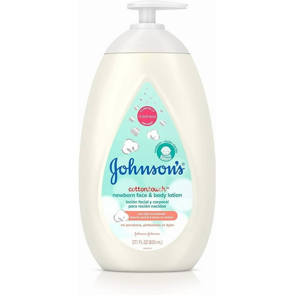 Johnson's Cotton Touch Newborn Face & Body Lotion, 27.1 oz