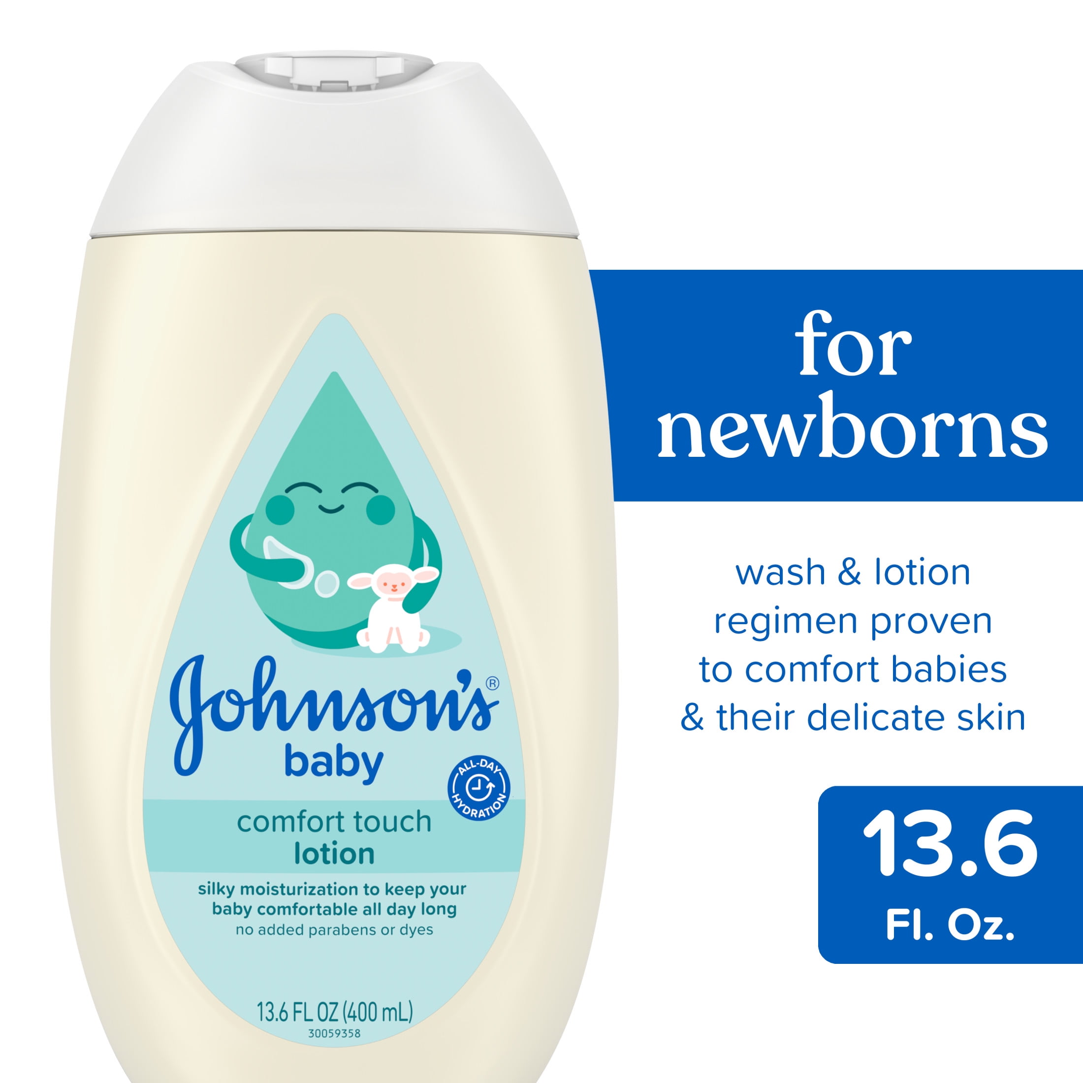 Johnson's Baby Comfort Touch Newborn Baby Face & Body Lotion, 13.6 fl. oz