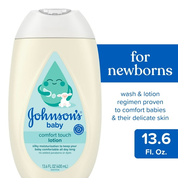 Johnson's Baby Comfort Touch Newborn Baby Face & Body Lotion, 13.6 fl. oz