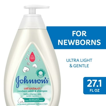 Johnson's CottonTouch Newborn Baby Wash & Shampoo, 27.1 fl. oz