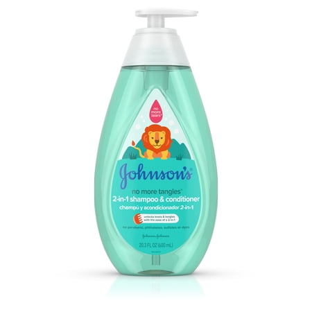 Johnson's Detangling 2-in-1 Kids Shampoo & Conditioner, Hair Products, 20.3 fl oz
