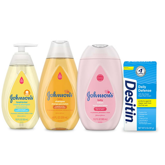 Johnson's First Touch Gift Set, Baby Bath & Skin Products, 5 items