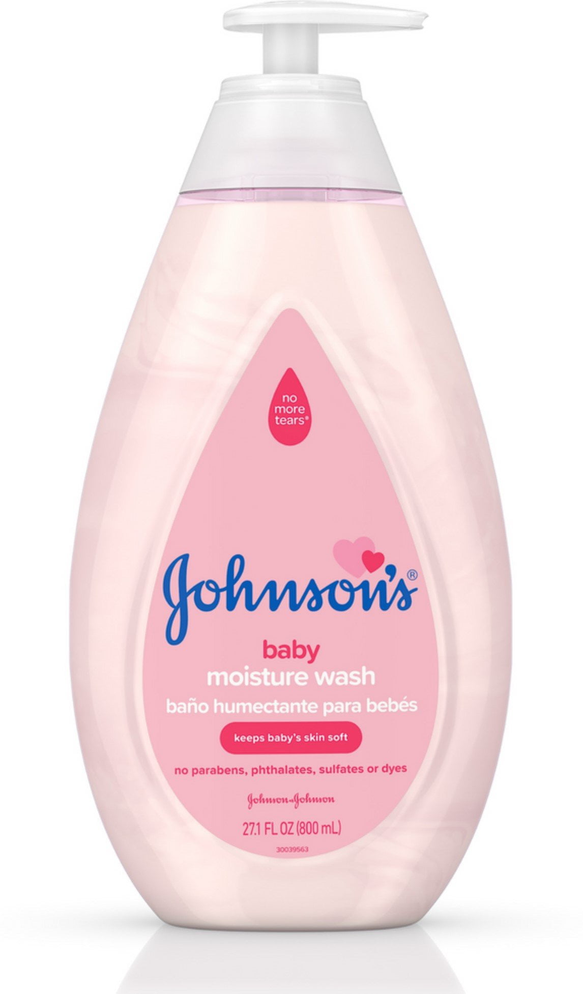 Johnson's Gentle Baby Body Moisture Wash, Tear-Free, Sulfate-Free 27.1 oz, 4 Pack