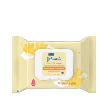 Johnson's Hand & Face Baby Wipes (25 count)