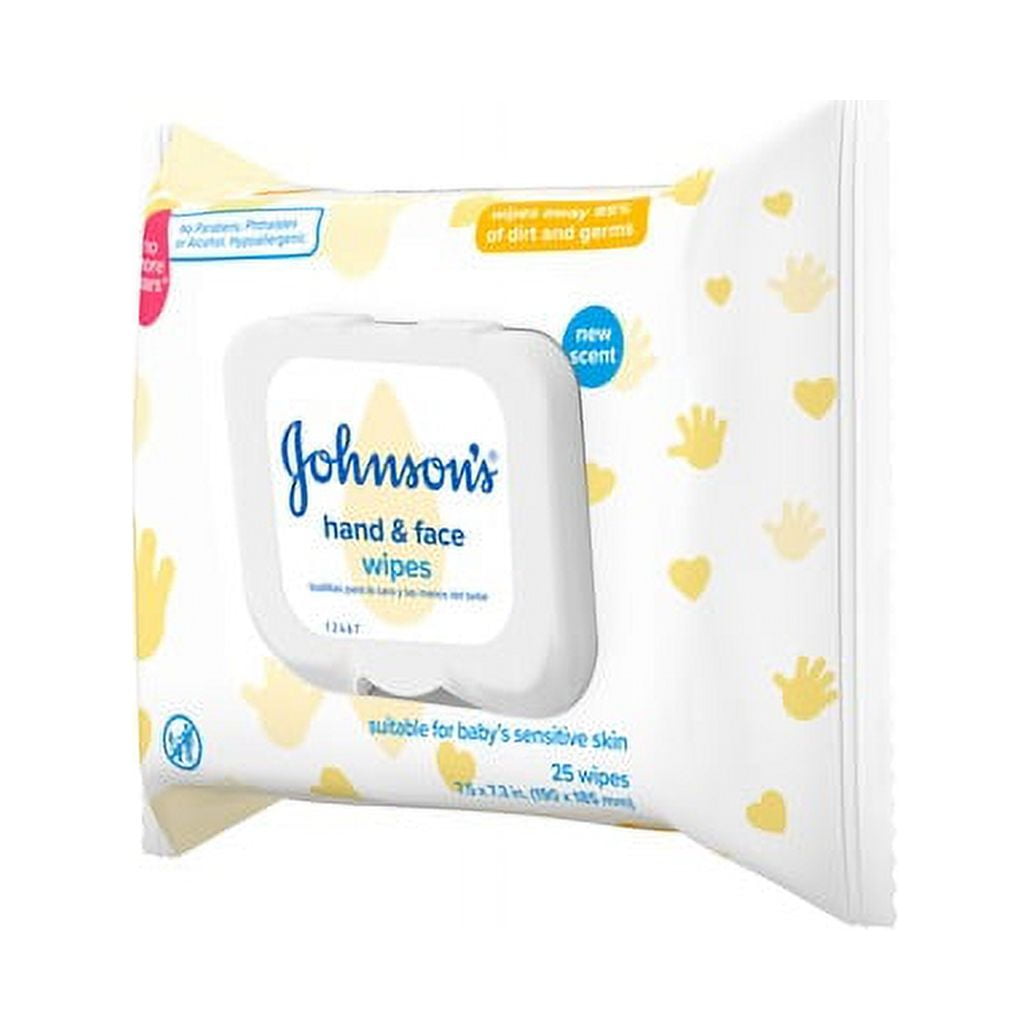 Johnson's Hand & Face Wipes 4 x 25 Ct.