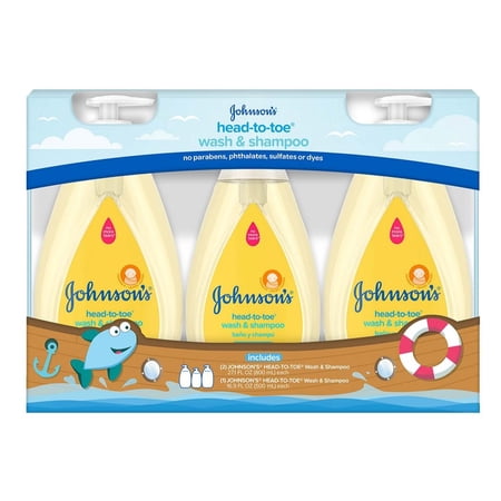 Johnson's Head-To-Toe Gentle Baby Wash and Shampoo Value Pack, 3 ct.