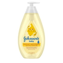 Johnson's Tear-Free Head-To-Toe Baby Body Wash & Shampoo, with Plant-Based Glycerin, 27.1 FL OZ