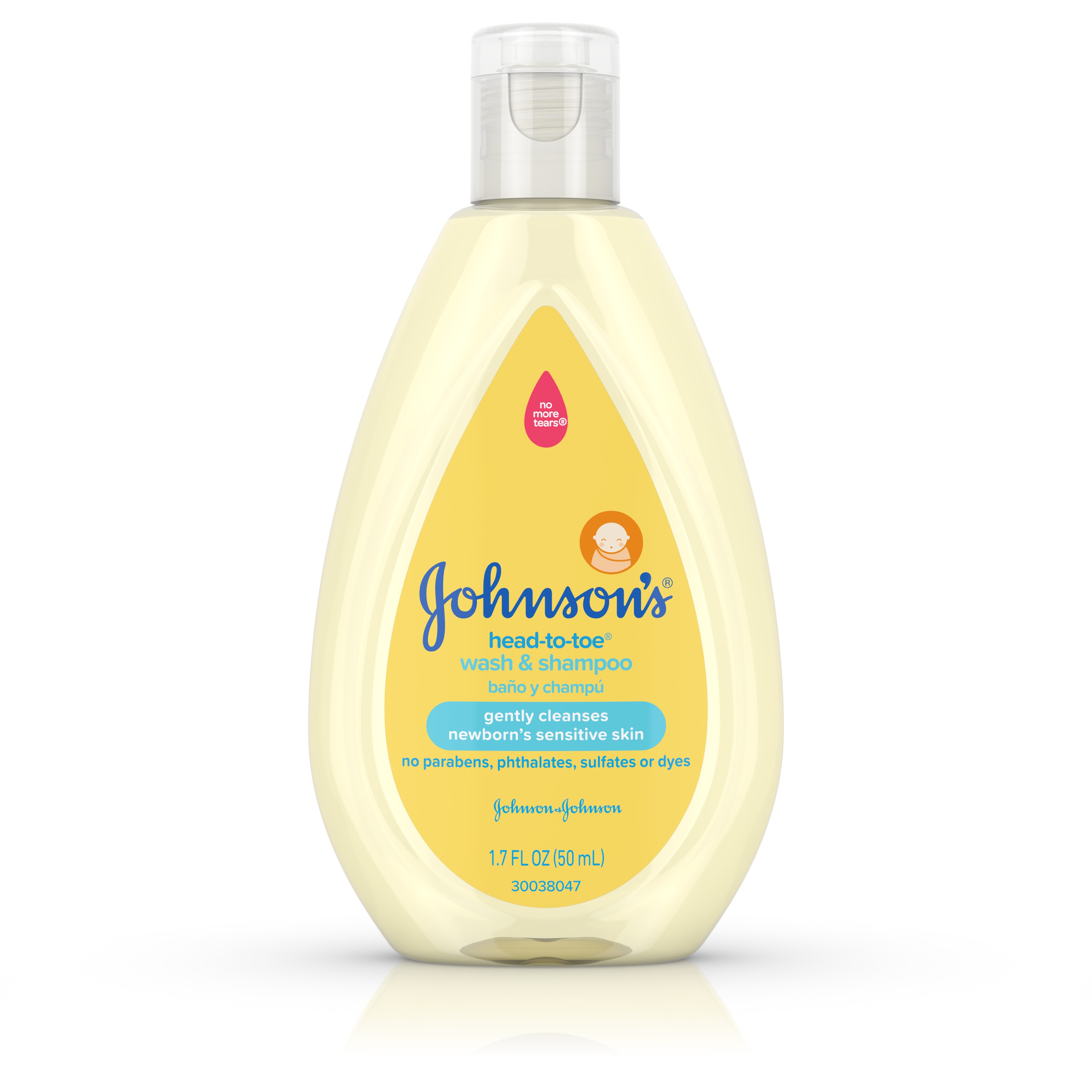 Johnson's Head-To-Toe Tearless Gentle Baby Wash & Shampoo, 1.7 fl. oz - image 1 of 10