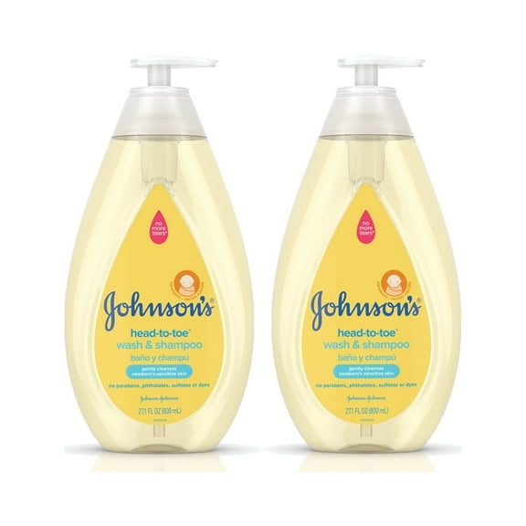 Johnson's Head-to-Toe Baby Wash & Shampoo, Twin Pack, 2 x 27.1 fl oz
