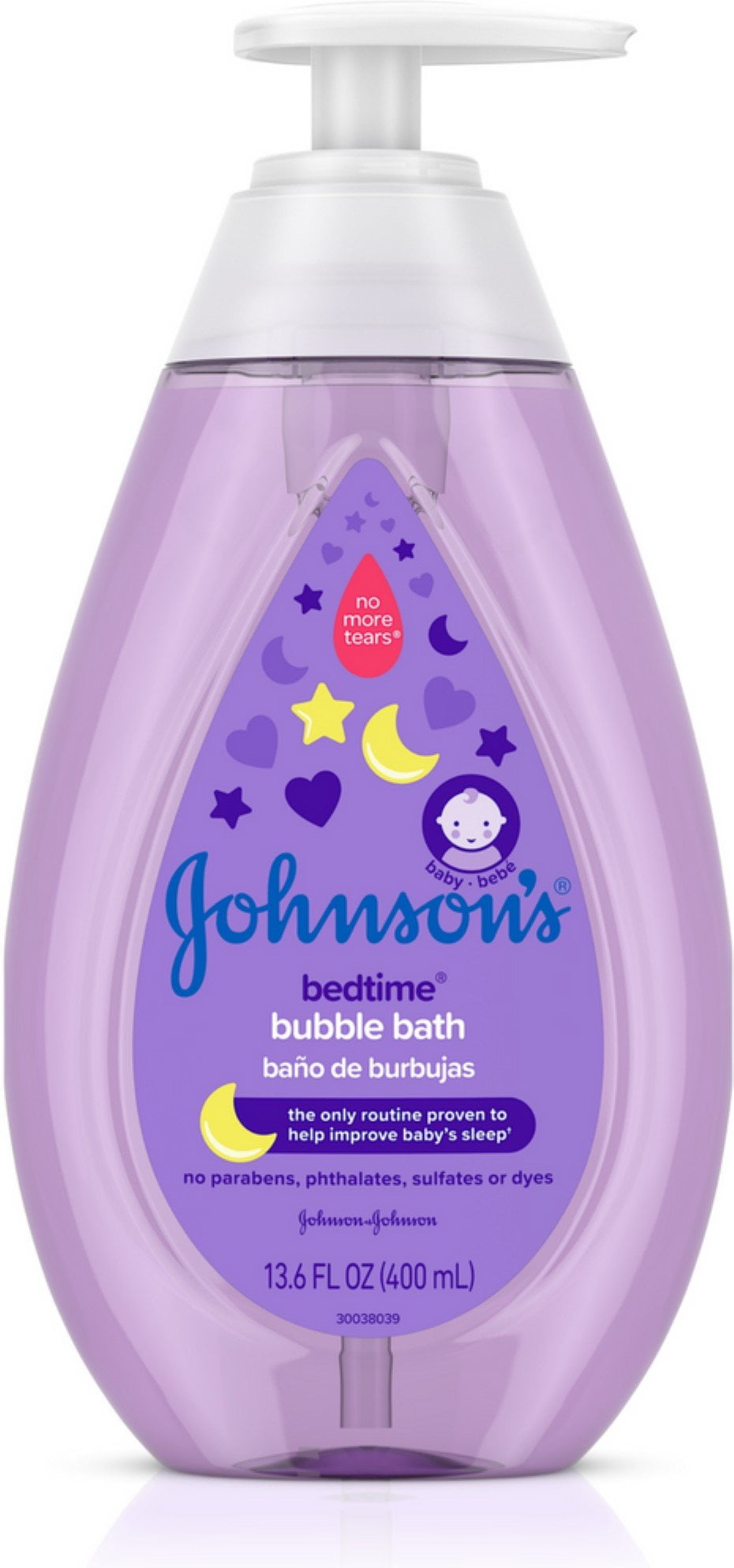 Johnson's Hypoallergenic Bedtime Bubble Baby Bath with Natural Calm