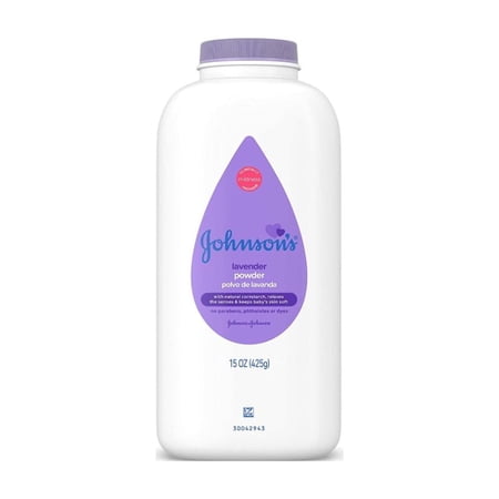 Johnson's Lavender Baby Powder with Naturally Derived Cornstarch 15 oz (Pack of 32)