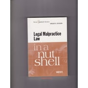 Pre-Owned Johnson's Legal Malpractice Law in a Nutshell (Paperback) 0314195238 9780314195234