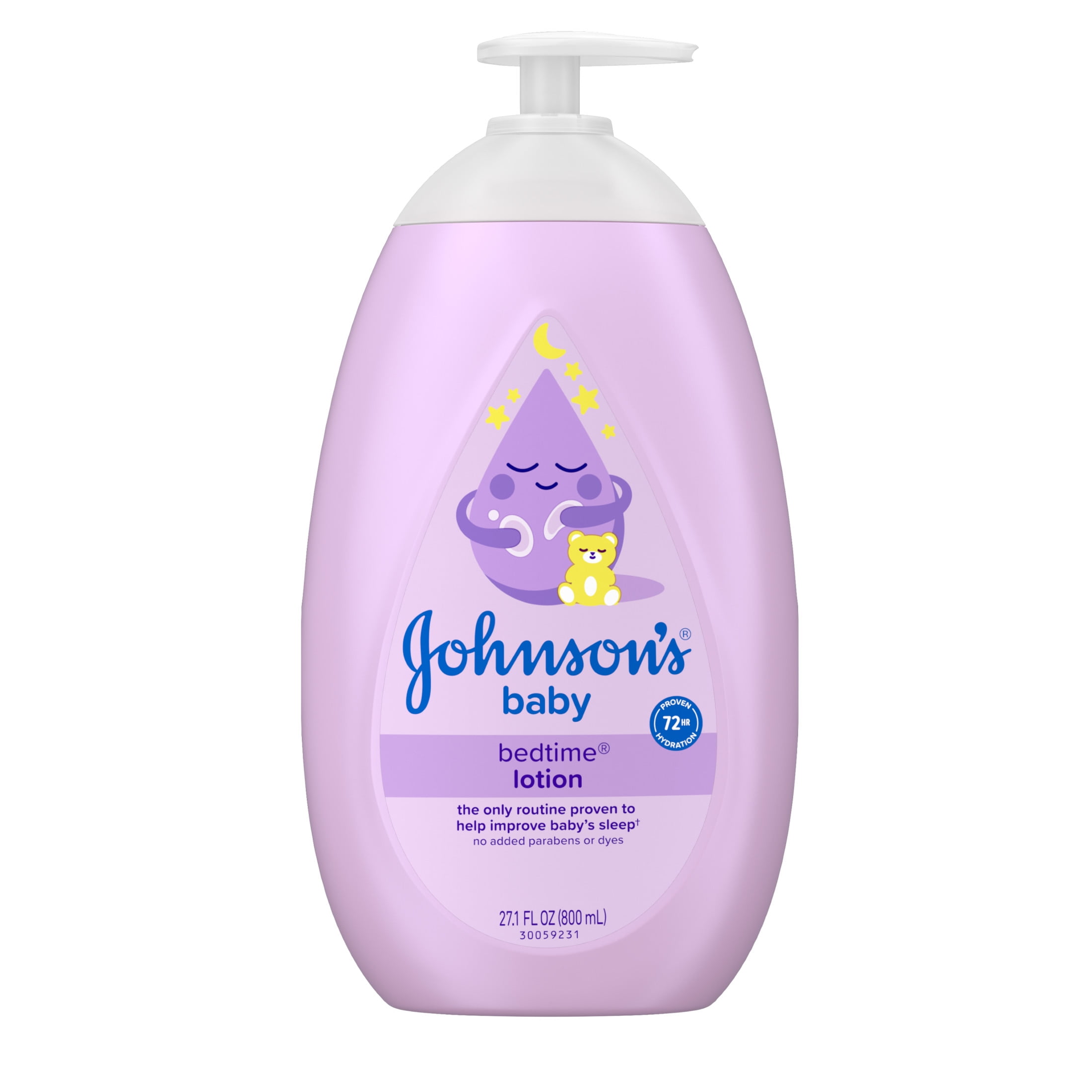 Johnson's Moisturizing Bedtime Baby Lotion, Paraben-Free, 27.1 fl. oz