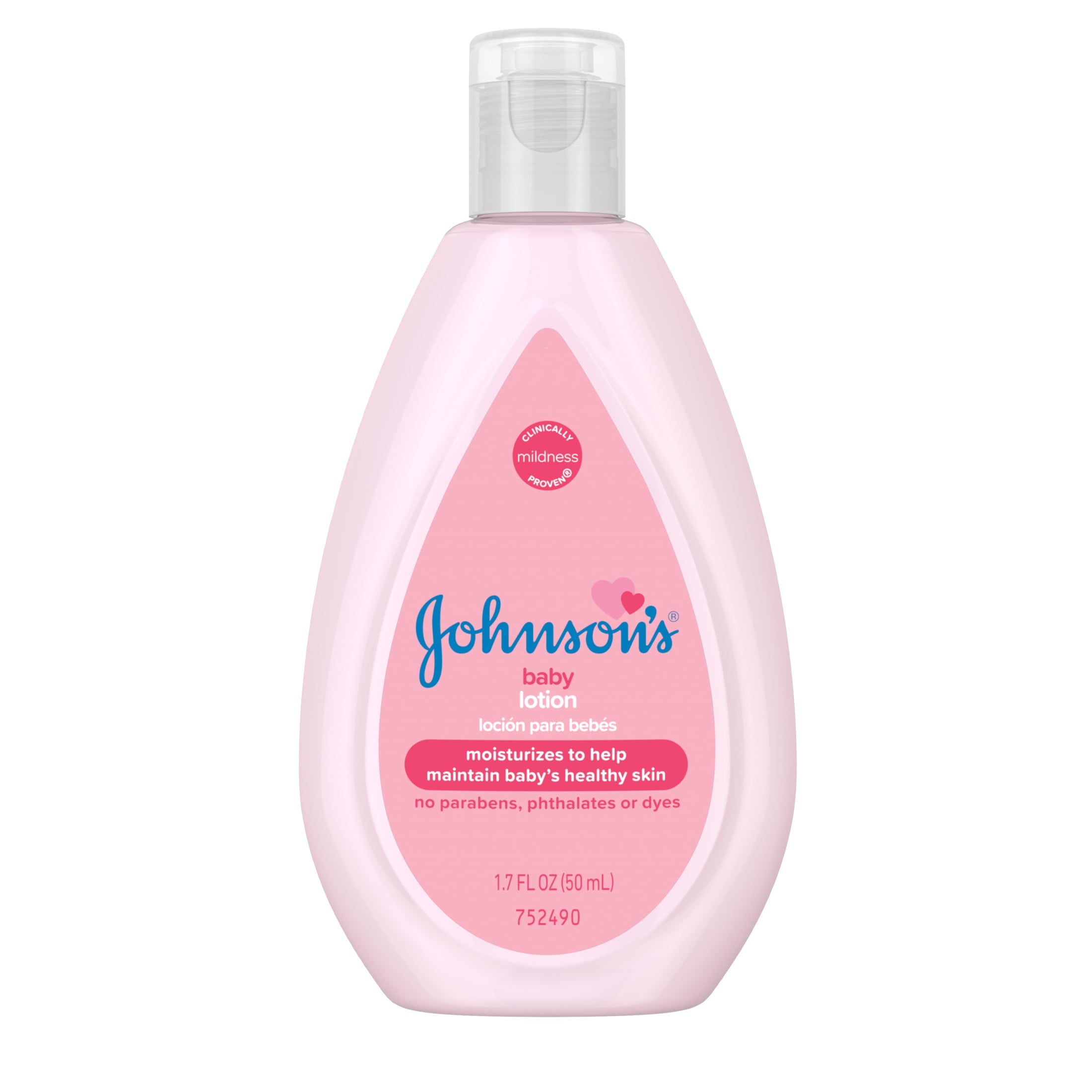 Johnson's Moisturizing Pink Baby Lotion with Coconut Oil, 1.7 fl. oz