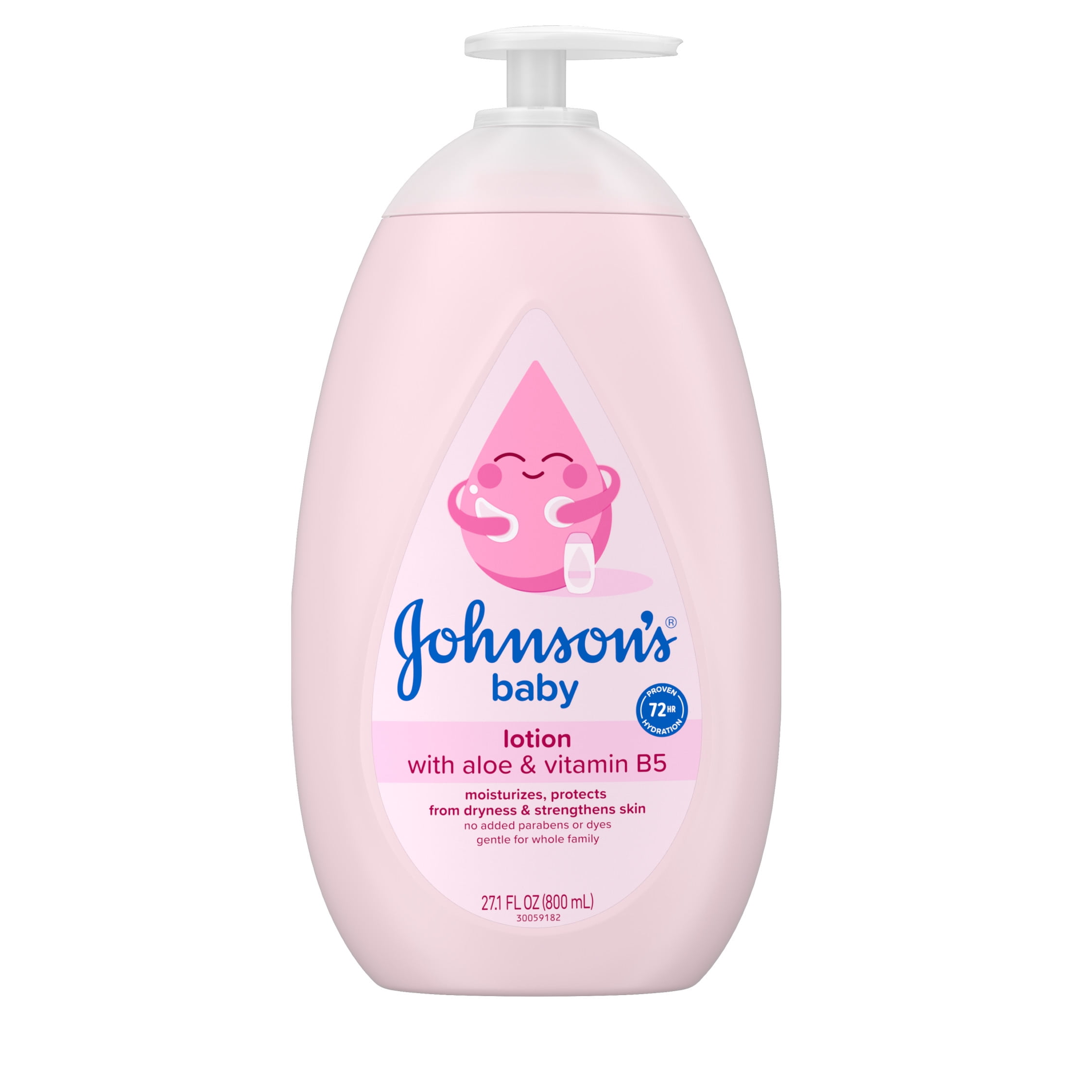 Johnson's Moisturizing Pink Baby Body Lotion with Coconut Oil, Suitable for the Whole Family 27.1 FL OZ