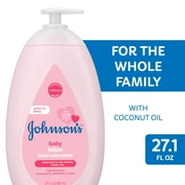Johnson's Moisturizing Pink Body Lotion for Baby and Toddler with Coconut Oil, 27.1 oz
