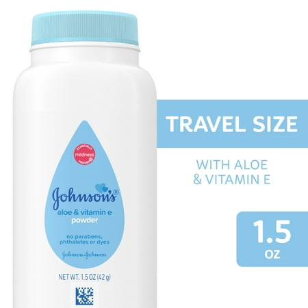 (3 pack) (3 pack) Johnson’s Naturally Derived Cornstarch Baby Powder with Aloe & Vitamin E, 1.5 oz