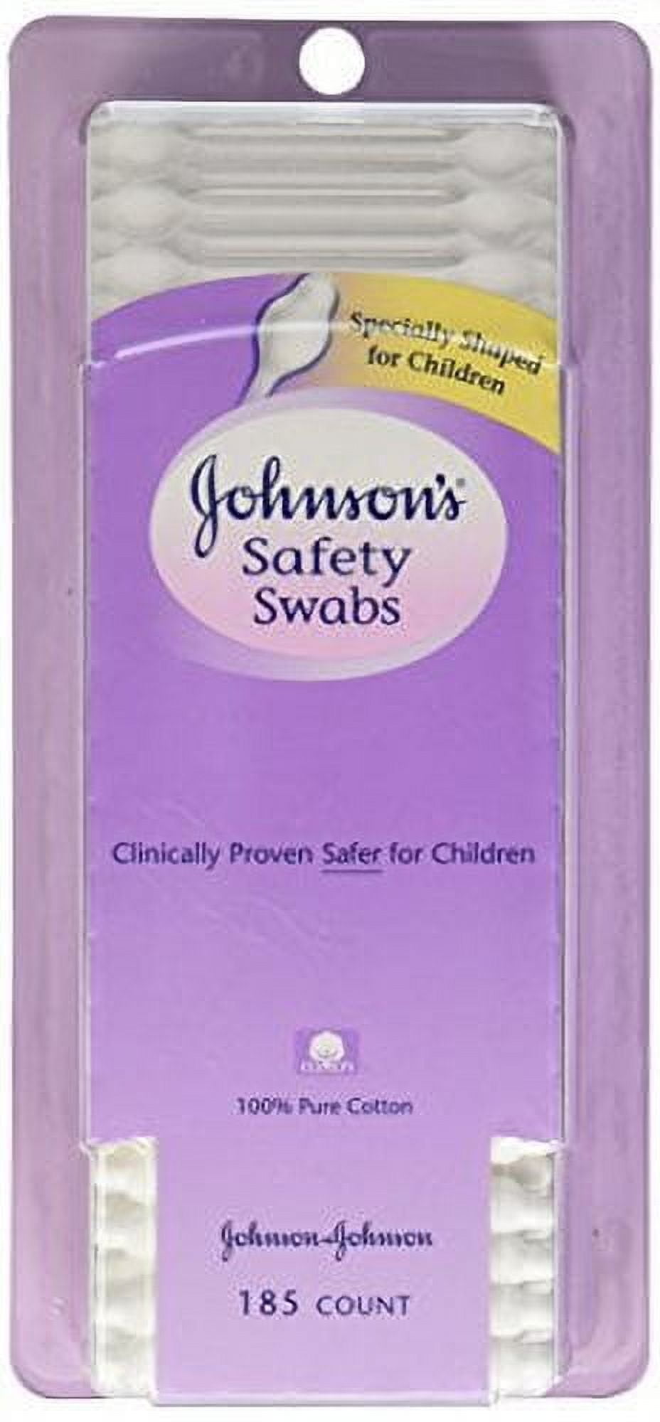 Johnson's Safety Swabs 100% Cotton 185 Swabs